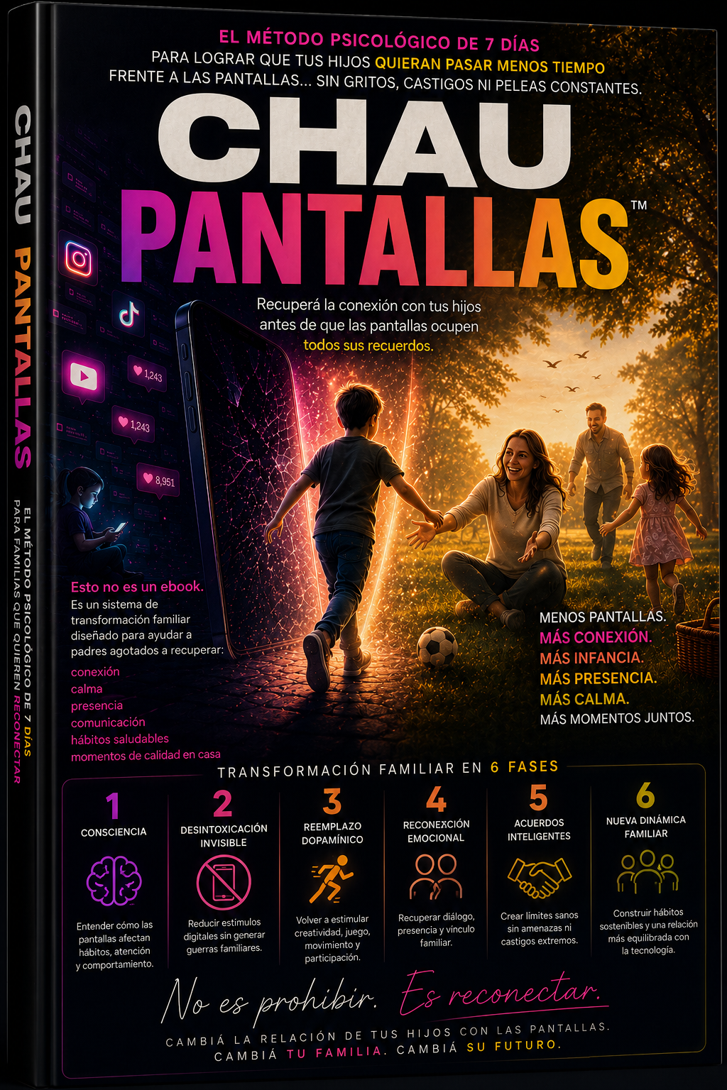 El método psicológico de 7 días para lograr que tus hijos quieran pasar menos tiempo frente a las pantallas… sin gritos, castigos ni peleas constantes.
